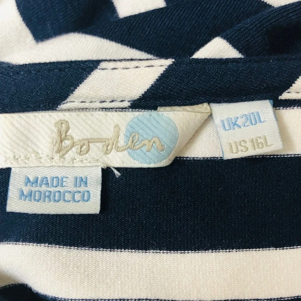 BODEN Womens Maxi Dress 16L Tall‎ 20L UK Stripe Knit Nautical Beachy Coastal